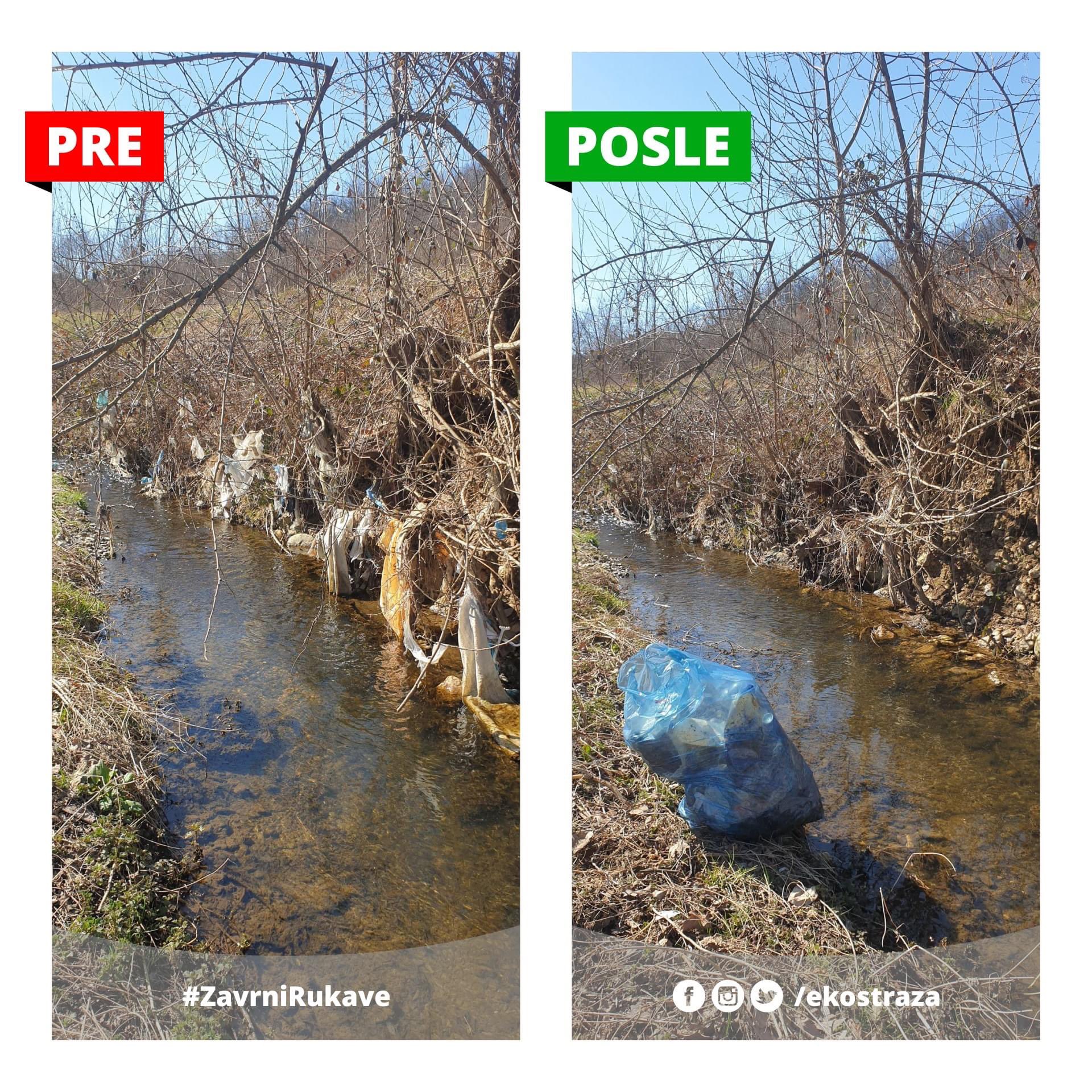 Pre i posle jedne od akcija "Zavrni rukave", Foto: Eko straža.